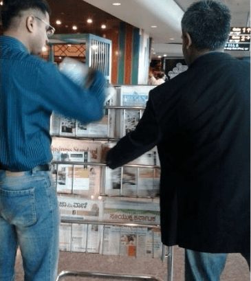 airport adertising news paper